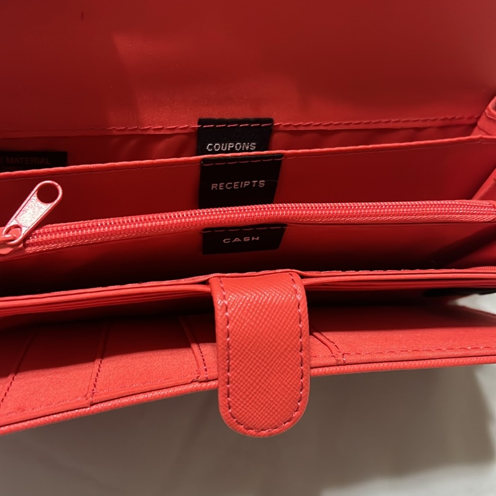 Beautiful dark coral wallet.